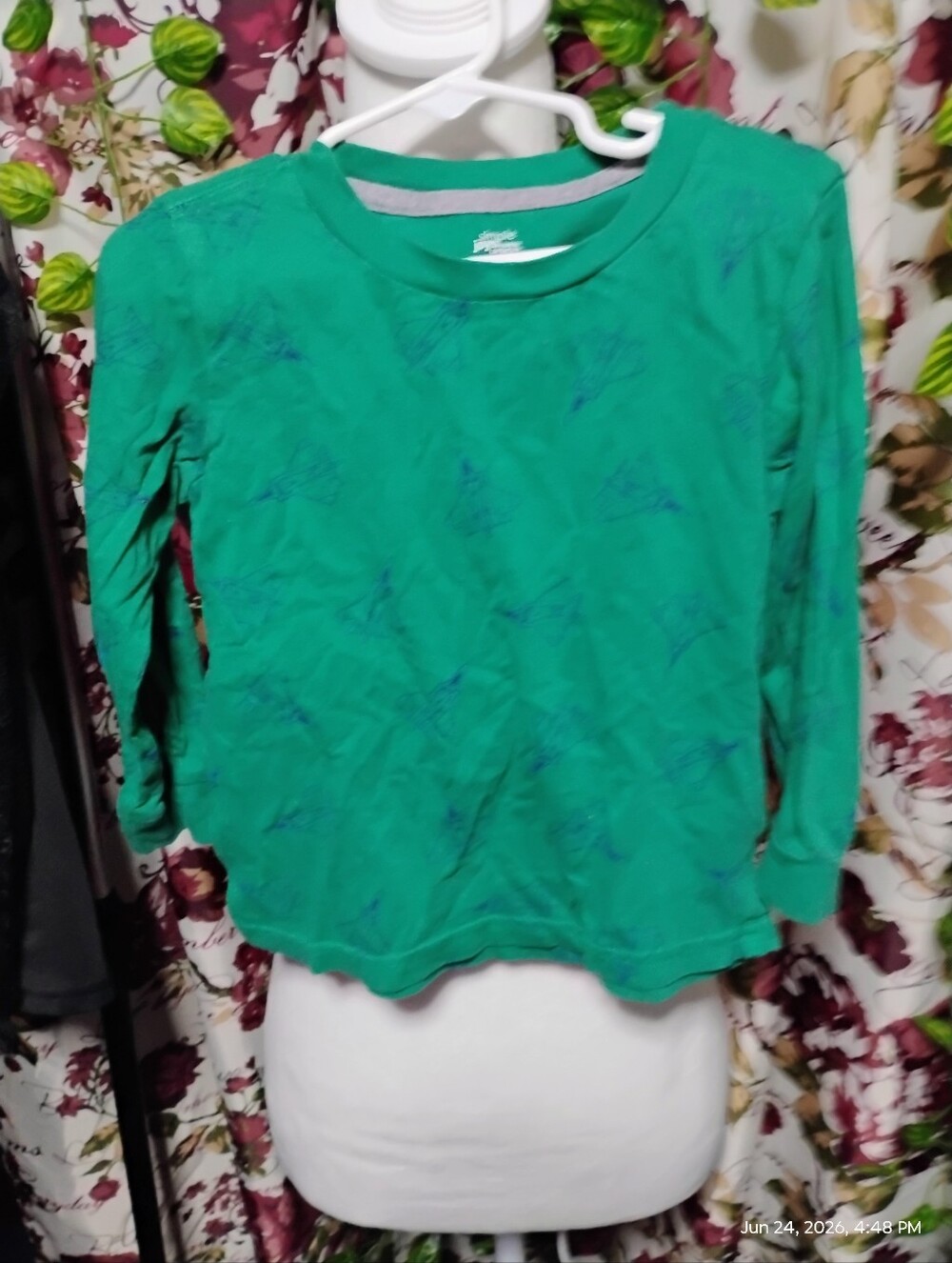 ❤️Kids Long-Sleeve Green Tee